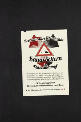 Revolutionäre Solidarität mit den Bauarbeitern im Klassenkampf. Demo