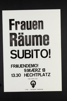 Frauen Räume Subito! Frauendemo! [schwarz]