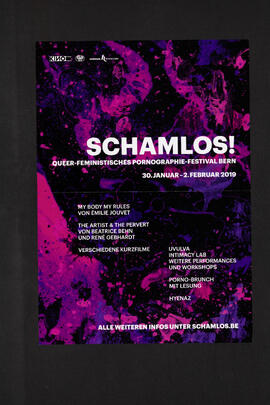Schamlos - queer-feministisches Pornographie-Festival Bern - 30.1.-2.2.2019