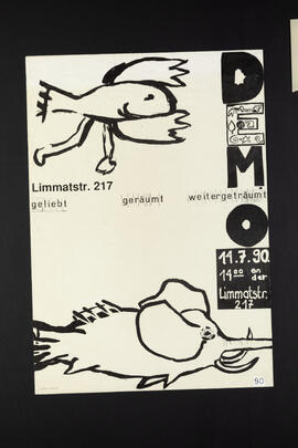 Limmatstrasse 217. Geliebt geräumt weitergeträumt. Demo. Besammlung Limmatstrasse 217