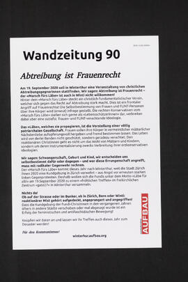 Wandzeitung 90 - Abtreibung ist Frauenrecht