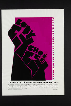 Body Choice. Auf die Strasse gegen rechte Hetze. (pink)