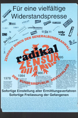 radikal - Zensur […] - Sofortige Einstellung aller Ermittlungsverfahren - Sofortige Freilassung aller Gefangenen