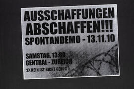 Auschaffungen abschaffen. Spontandemo