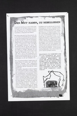Den Mut haben, zu rebellieren. Wandzeitung
