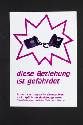Diese Beziehung ist gefährdet. FrauenLesbendemo. Hechtplatz