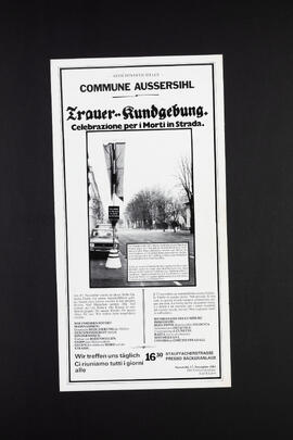 Commune Aussersihl. Trauer-Kundgebung