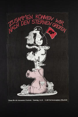 Zusammen können wir nach den Sterne greifen Demo für ein Autonomes Zentrum, Besammlung Kerstenplatz