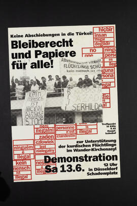 Keine Abschiebungen in die Türkei. Zur Unterstützung der kurdischen Flüchtlinge im Wander-Kirchenasyl. Demonstration