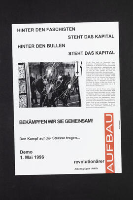 Hinter den Faschisten steht das Kapital, hinter den Bullen steht das Kapital, bekämpfen wir sie gemeinsam!