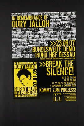 In remembrance of Oury Jalloh - Demo 23.6.2007, Dessau