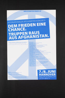 Dem Frieden eine Chance geben - Truppen raus aus Afghanistan - 7.-8. Juni, Hannover
