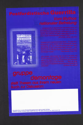 Buchpräsentation: Postfordstische Guerrilla: Vom Mythos nationaler Befreing. Gruppe Demontage