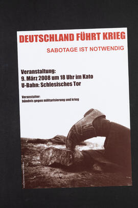 Deutschland führt Krieg. Sabotage ist Notwendig. Veranstaltung