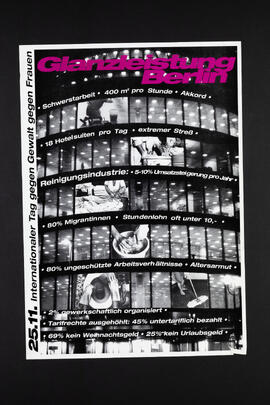 internationaler Tag gegen Gewalt gegen Frauen. Glanzleistung Berlin.