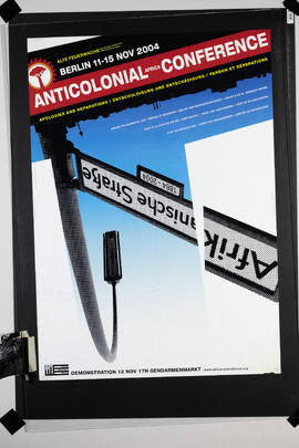 Anticolonial Africa Conference. Entschuldigung und Entschädigung. Demonstration