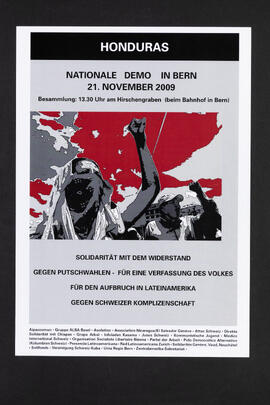Honduras. Nationale Demo in Bern. Besammlung Hirschgraben