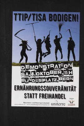 TTIP/TISA bodigen! - Ernährungssouveränität statt Freihandel - Demo 8.10.Bern