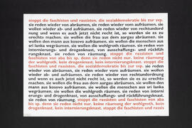 Stoppt die Faschisten und Rassisten. Die Sozialdemokratie bis zur SVP.