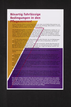 Pflegezentren - nicht "systemrelevant" - care work unite!