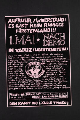 Aufruhr/Widerstand es gibt kein ruhiges Fürstenland. Nachdemo in Vaduz (Liechtenstein). Den Kampf ins Ländle tragen!