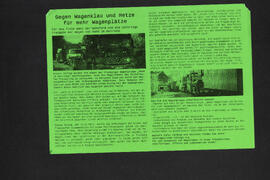 Gegen Wagenklau und Hetze für mehr Wagenplätze