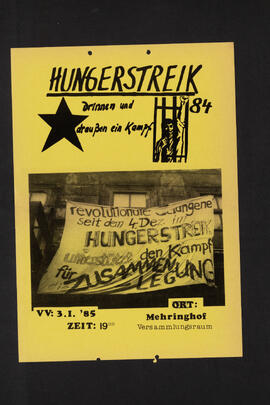 Hungerstreik. Drinnen und Draussen ein Kampf.
