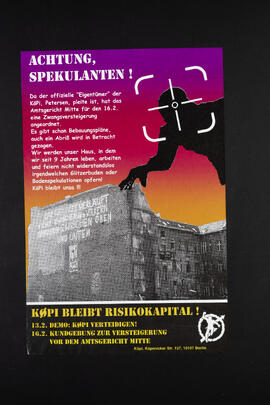 Köpi bleibt Risikokapital, Demo Köpi verteidigen