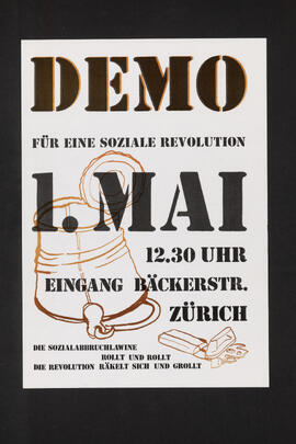 Demo für eine soziale Revolution - 1. Mai - Eingang Bäckerstrasse, Zürich