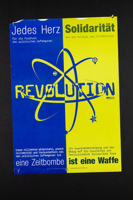 Jedes Herz ist eine Zeitbombe. Für die Freiheit der politischen Gefangenen. Solidarität mit der Politik von RZ/Rote Zora.