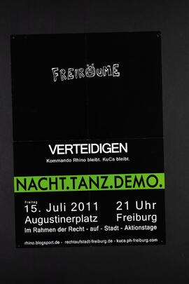 Freiräume verteidigen. Nacht.  Tanz. Demo