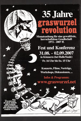 35 Jahre graswurzel revolution - Fest und Konferenz 31.8.-2.9.2007, Könnern (bei Halle/Saale)