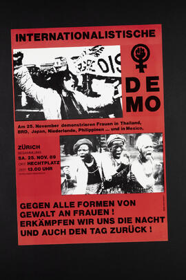 InternationalistischeDemo. Am 25. November demonstrieren Frauen in Thailand, BRD, Japan, Niederlande, Philippinen … und in Mexico.