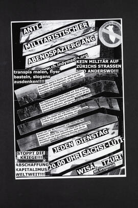 Anti-Militaristischer Abendspaziergang. Stoppt die Kriege