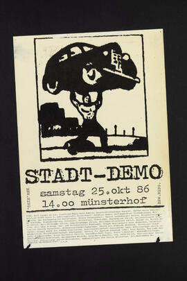 Stadt-Demo. Besammlung Münsterhof