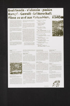 Kampf - Gewalt - Leidenschaft - Filme zu und aus Kolumbien. Rückseiten von IMG_3085