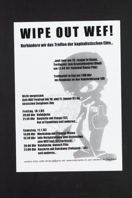 Wipe Out WEF - Verhindern wir das Treffen der kapitalisitschen Elite