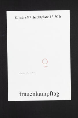 Ist Widerstand von Frauen eine Kunst? Frauenkampftag. Hechtplatz