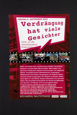 Verdrängung hat viele Gesichter. Film, 21 Uhr, Kochareal