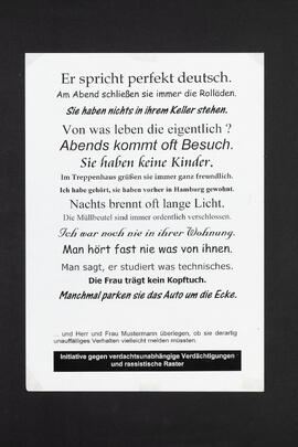 Er spricht perfekt deutsch. Am Abend schliessen sie immer die Rolläden.