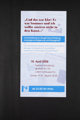 Veranstaltung zur Zeugenvorladung, Aussageverweigerung und beugehaft