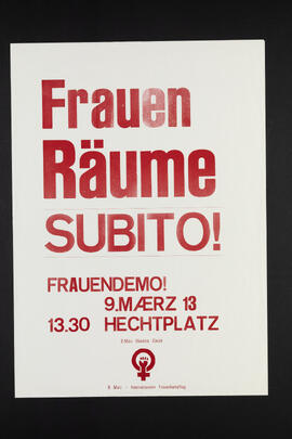 Frauen Räume Subito! Frauendemo! [rot]