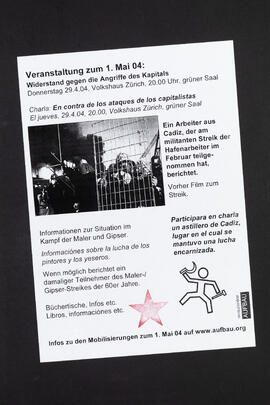 Widerstand gegen die Angriffe des Kapitals. Veranstaltung zum 1. Mai 2004