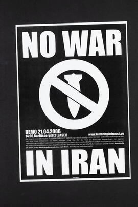 No War in Iran. Antikriegsdemonstration