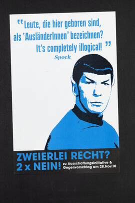 Zweierlei Recht? 2x Nein zu Ausschaffungsinitiative & Gegenvorschlag am 28.11.2010 (Spock)