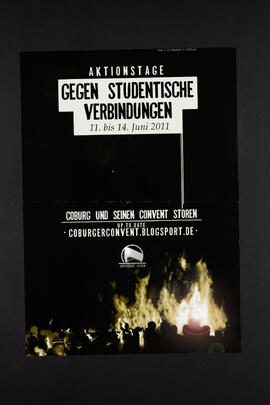 Aktionstage gegen studentische Verbindungen. Coburg und seinen Convent stören