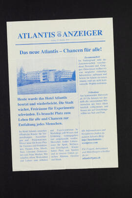Atlantis-Anzeiger (Rückseite beschriftet)