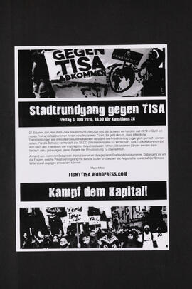 Stadtrundgang gegen TISA - Kampf dem Kapital - 3. Juni 2016, Kunsthaus ZH
