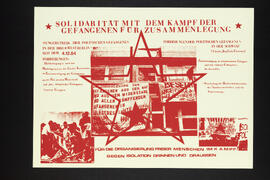 Solidarität mit dem Kampf der Gefangenen für Zusammenlegung. Hungerstreik der politischen Gefangenen in der BRD und Westberlin. Für die Organisierung freier Menschen im Kampf gegen Isolation Drinnen und Draussen.