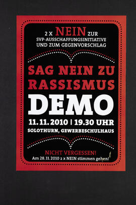 2x Nein zur SVP-Ausschaffungsinitiative und zum Gegenvorschlag. Demo